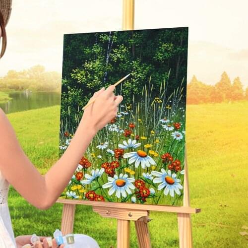 Flower DIY Paint By Numbers Package Oil Paints 40*50 Canvas Painting Wall Paintings Adults Wholesale Handiwork Drawing