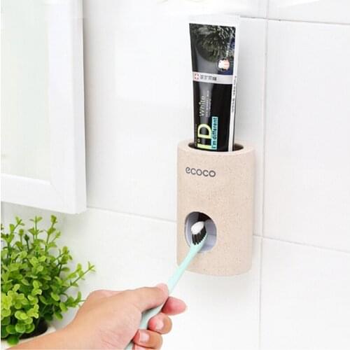 Toothbrush Holder Bathroom Accessories Toothpaste Squeezers Creative Automatic Toothpaste Dispenser Wall Mount Stand