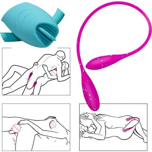 Sex Toys Double Dildo Anal Vibrator Men Women Clitoris Stimulator Tongue Butt Plug Vibrating Eggs Adult Rechargeable Masturbator