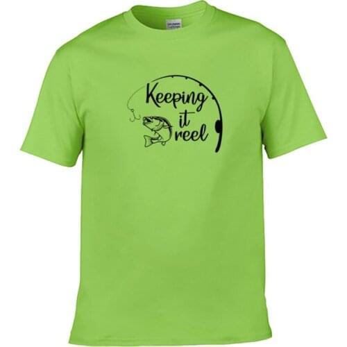 Keep bobine oversize Gothic mens graphic clothing t-shirt mens street clothing mens fishing T-shirt fathers Day 2021