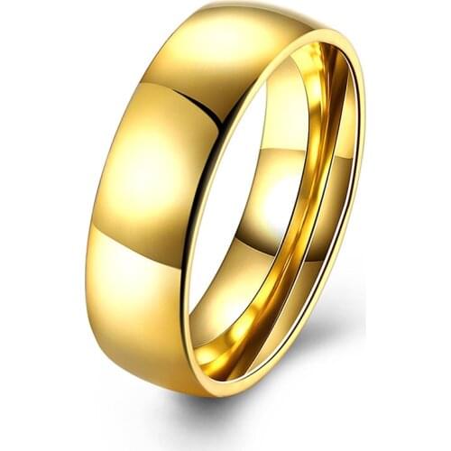 Hainon Fashion Simple Matt 316L Stainless Steel Rings for Women 2019 Jewelry Wholesale Party Gift Gold Color Rings