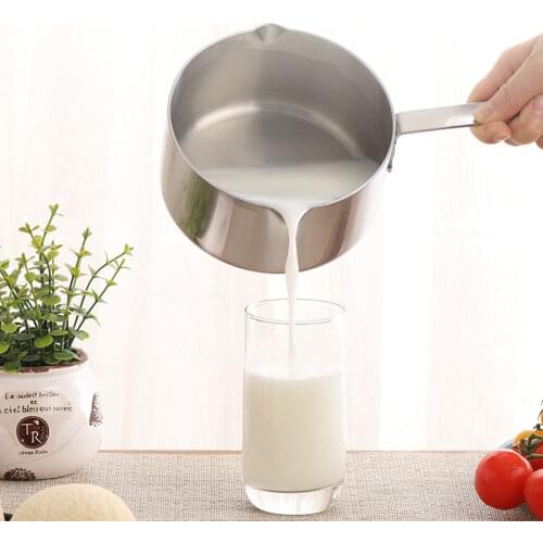 31oz/900ml) Coffee pot Butter Coffee maker Milk Warmer Mini Butter Melting Pot with Spout 304 Tri-Ply Stainless Steel