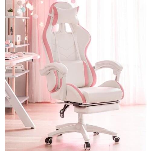 WCG Computer Gaming Chair Office Chair Reclining Armchair with Footrest Internet Cafe Gamer Chair Office Furniture Luxury Chair