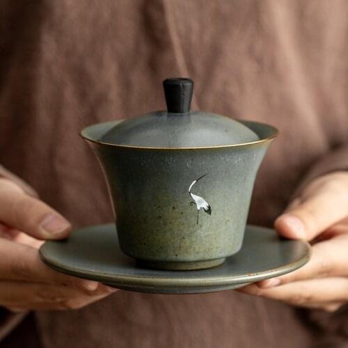 LUWU ceramic gaiwan tureen chinese tea sets drinkware 130ml