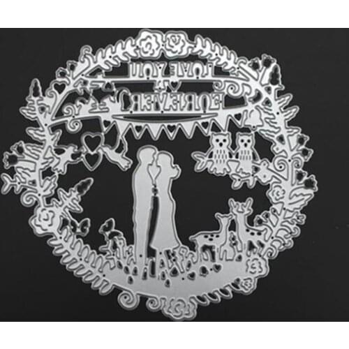 YLCD477 Round Wedding Metal Cutting Dies For Scrapbooking Stencils DIY Album Cards Decoration Embossing Folder Die Cuts Template