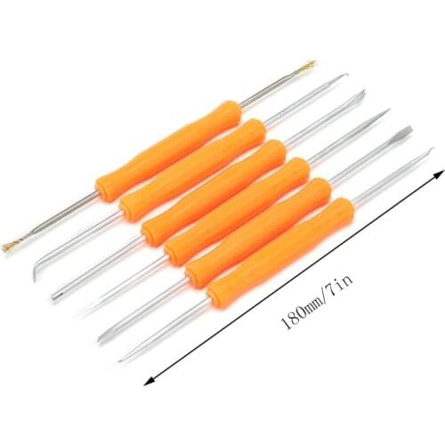 6pcs Desoldering Aid Tool Kit Soldering Aid Assist Tools PCB Cleaning Kit Repair Tool Electronic Heat Assist Set