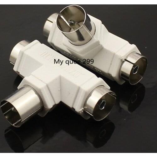 One male and two female radio frequency three-way joint (cable TV interface) RF three-way head TV first point two