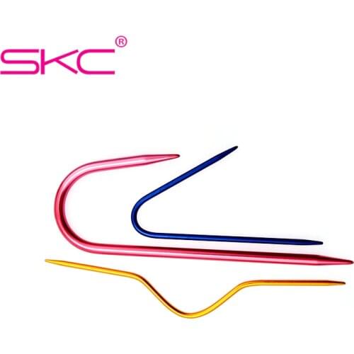 SKC 3pcs/set Aluminum Crochet Hooks U Shape Needles Twist Sewing Needles Antiskid Pins for Weaving Crochet Hooks Pin DIY Knit