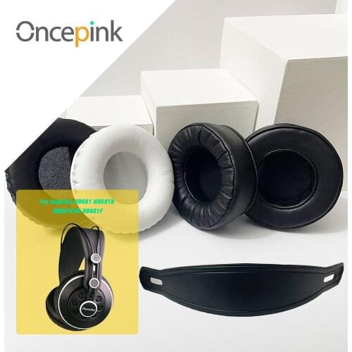 Oncepink Replacement EarPads Headband For Superlux HD681 HD681B HD681EVO HD681F Headphone Ear Cushion Repair Parts Earphones