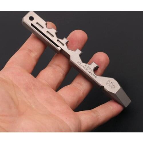 TC4 Titanium Crowbar Safety Hammer Cool Bottle Opener Edc Outdoor Portable Tools Hexagon Wrench Portable