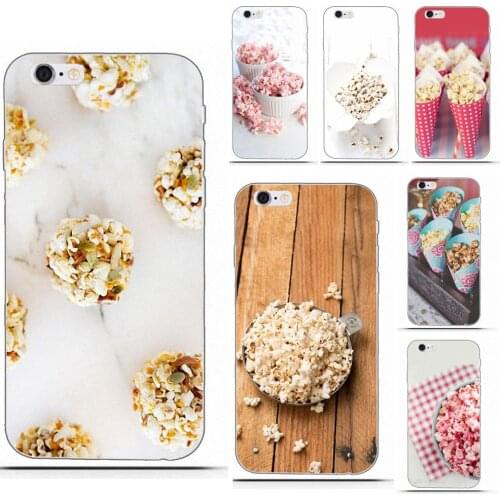 Wexoeq Ultra Thin Back Phone Case Popcorn For Galaxy Alpha Core Prime Note 4 5 8 S3 S4 S5 S6 S7 S8 S9 mini edge Plus