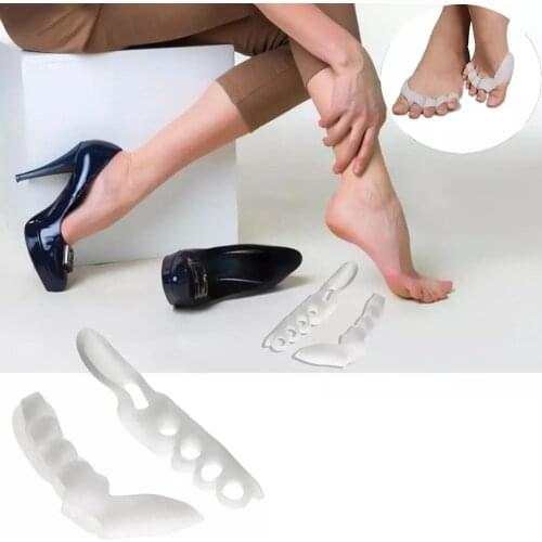 1/2 Pair Toe Separators Pedicure Aligner Bunion Hallux Valgus Corrector Splitter Thumb Massager Foot Care Relief Pads Protector