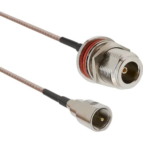 1Pcs FME Male Plug to N Female Jack Bulkhead RG316 Extension Coaxial Coax Jumper Pigtail Cable Length 10CM 15CM 20CM 30CM 50CM