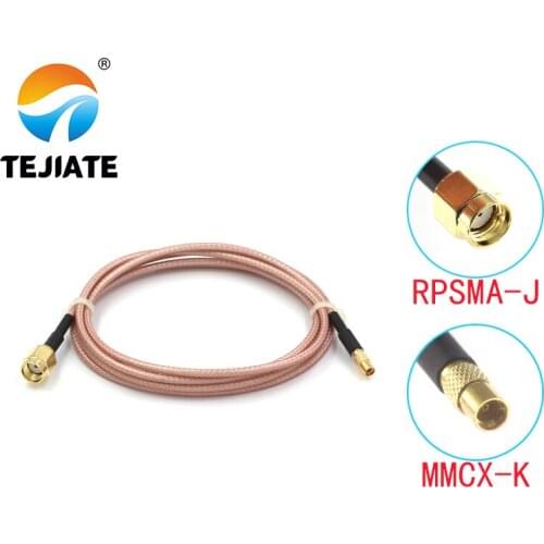 1PCS TEJIATE Adapter Cable MMCX To SMA MMCX-K Convert RPSMA-J 8-90CM 1M 1.5M 2M Length Connector RG316 Wire