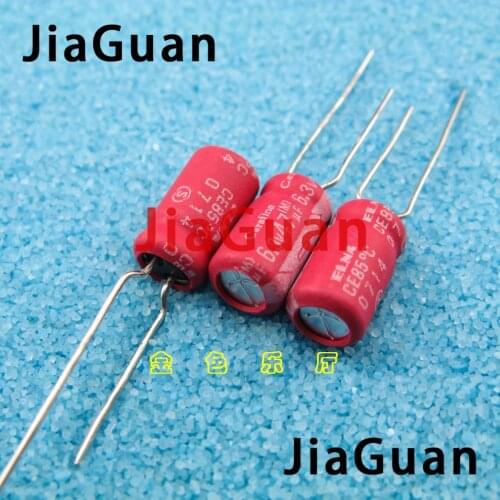 10pcs NEW ELNA ROA Cerafine 47uF/6.3V 8X12MM 6.3V47UF audio electrolytic capacitor 47UF 6.3V Frosted Red Robe 6.3v 47uf
