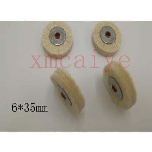 10 piece Komori Roland white high quality soft hair iron core brush, brush wheel for printing machine,size 35*6