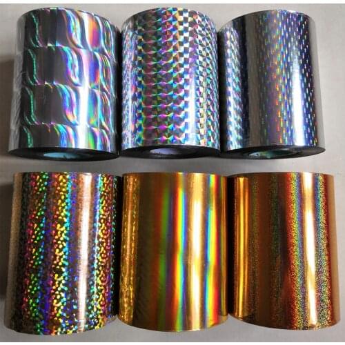 2 rolls Holographic foil Hot stamping foil hot press on paper or plastic 8cm x120m heat stamping film good quality foil