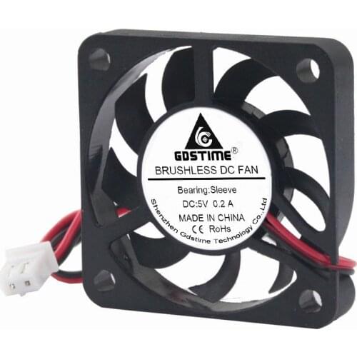 2 Pieces Gdstime 4cm DC 5V 40x40x7mm 40mm x 7mm Small Cooler Brushless Cooling Fan 40mmx40mmx7mm 2Pin
