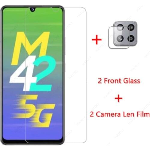 2Pcs For Samsung Galaxy M42 5G Glass for Samsung Galaxy M42 M32 M12 M02 A12 A32 A52 A72 A82 Tempered Glass Film Screen Protector