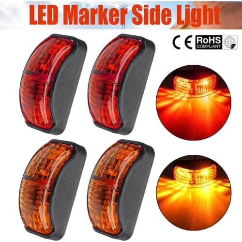 4PCS 12 v Truck LED Lights 2LED Side Marker Light Blinker Truck Trailer Lights Tail Light Trailer Van Waterproof