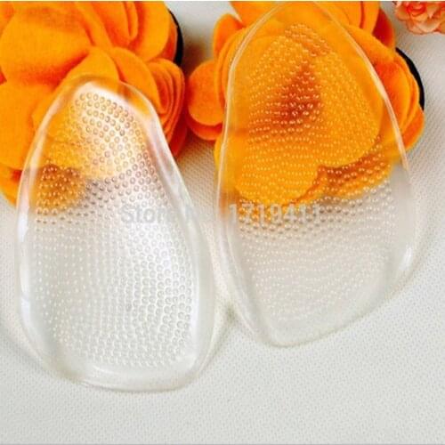 5 Pairs Gel forefoot Silicone Shoe pad Insoles womens high heel Elastic Cushion Protect Comfy Feet Palm Care Pads
