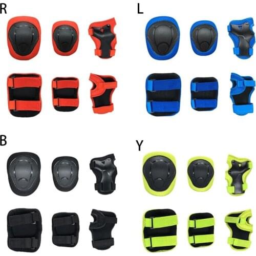 Protective Gears Adjustable 6Pcs/set Children Knee/Elbow Pads For Longboard Skateboard Bicycle Ice Inline Roller Skate Protector
