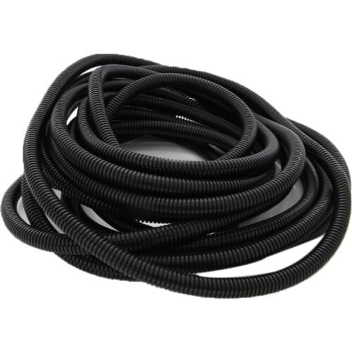 Hot AD15.8 Black Flexible Corrugated Tube 12mm Inner Dia 2~15m Long Polypropylene(PP) Cable Tubing Conduit Pipe Tubing Hose 1pcs