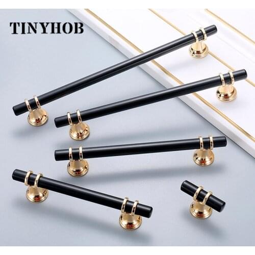 2inch -15inch American Style Black Handles for Wardrobe Elegant Cabinet Knobs and Handles Long Furniture Handle Pull
