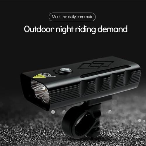 USB Charge Bicycle Light LED Waterproof Bike 5T6 Bead Front Light Night Riding Lighting Rotary Cycle Headlight Bike Accessories