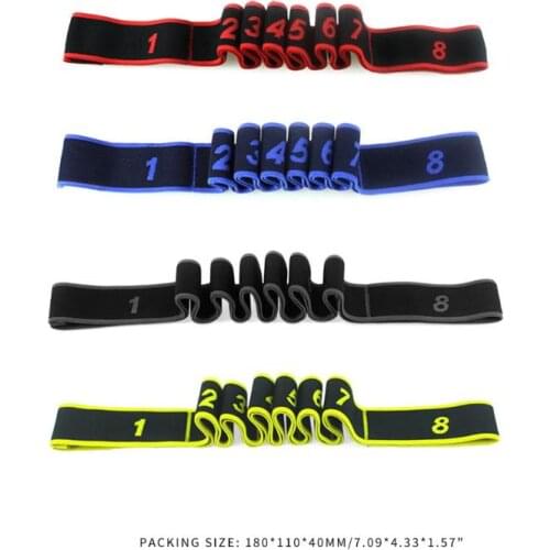 Wear-resistant Fitness Stretch Training Belt Indoor Gym Pilates Elastic Band Professional Nylon Yoga Resistance Bands
