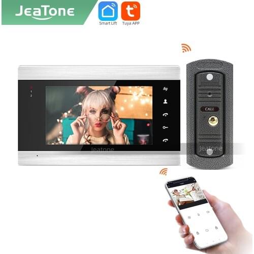 Jeatone Tuya smart 7 inch WIFI Video intercom Video doorbell Security system Monitor,remote control,AHD camera