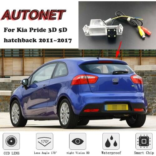 AUTONET Backup Rear View camera For Kia Pride 3D 5D hatchback 2012 2013 2014 2015 2016 2017 Night Vision license plate camera