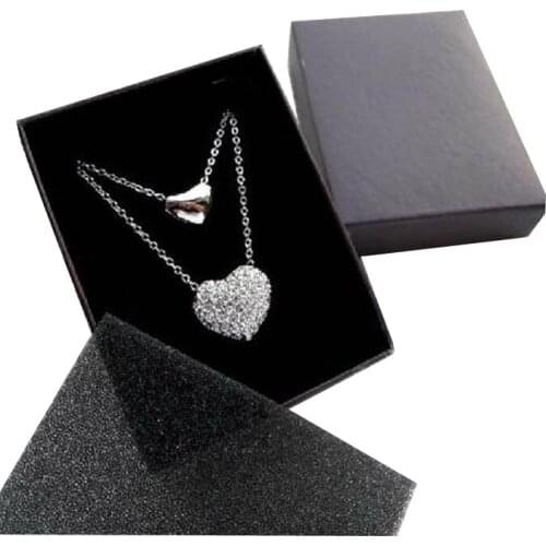 8*6*2.8cm 50pcs/lot Dark Purple Necklace Jewelry Box Necklace Packaging Pendant Packing jewelry organizer box