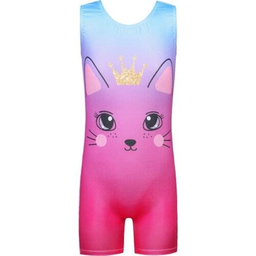 BAOHULU Newest Girls One Piece Gymnastics Leotard with Shorts for Little Girls Dancing Biketard Kids Bodysuit Outfit Apparel