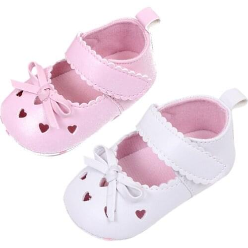 Baby Girl Cute Buterfly-kont Cotton Soft-Soled Shoes Infant Walking Dress Cradle PU Shoe First Walkers