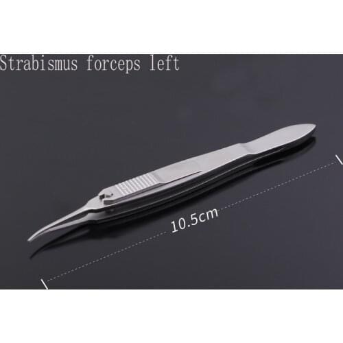 Ophthalmology strabismus forceps microscopy instrument left type right forceps lock type