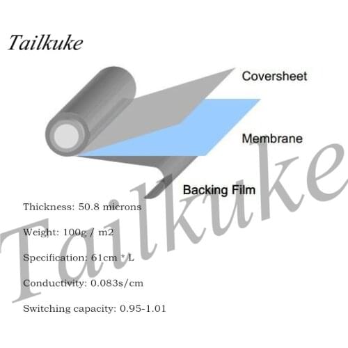 Perfluorosulfonic acid ion membrane NR212 DuPont proton exchange membrane Nafion 212 10*10cm 20*20cm