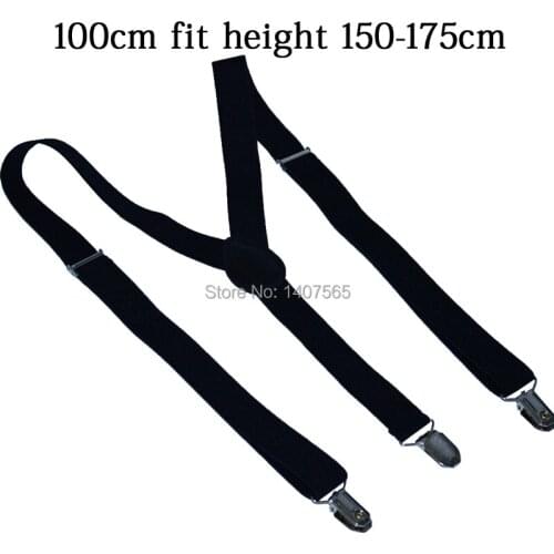 2018 jeans pants trouser with Clip-on Braces Elastic larger Suspenders for women/men 1inch back suspender bulk& Retail 110cm