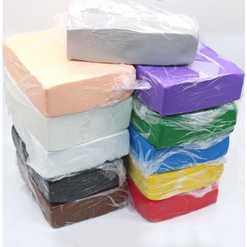 Professional DIY Soft Polymer Clay Mud For Baking Blue Pottery Sculpting Ceramic Action Doll Modeling 1kg/pack 15colors