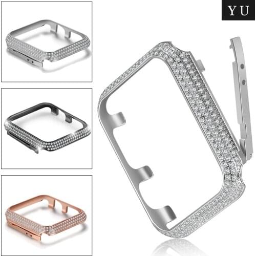 New Luxury Crystal Diamond watch Case for Apple Watch Series 5 4 3 2 1 Strap Bracelet bands for iWatch38/40/42/44mm Accessories