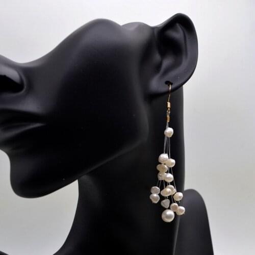 Womens bouquet earrings, dew drop earrings, handmade, colorful pearl meteor earrings, charming sexy accessories