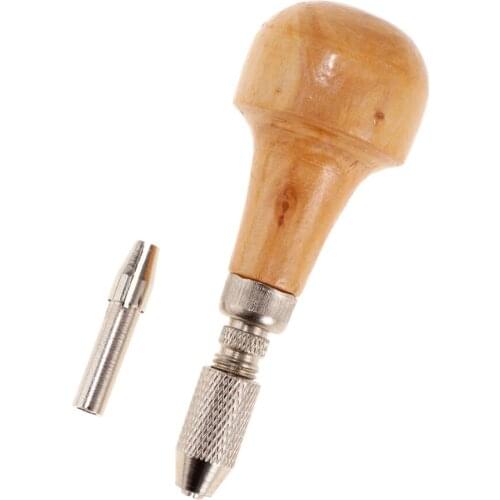 Bead Drill Bits Drilling Holes Pin Vise With Wood Ball Handle Jewelry Tool