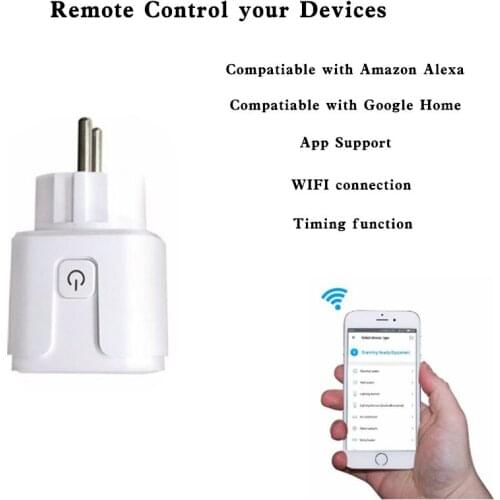 Graffiti WiFi Socket Smart EU Plug Smart Switch Socket Timer Remote Control Wireless Power Socket for Alexa Google Wifi Outlet