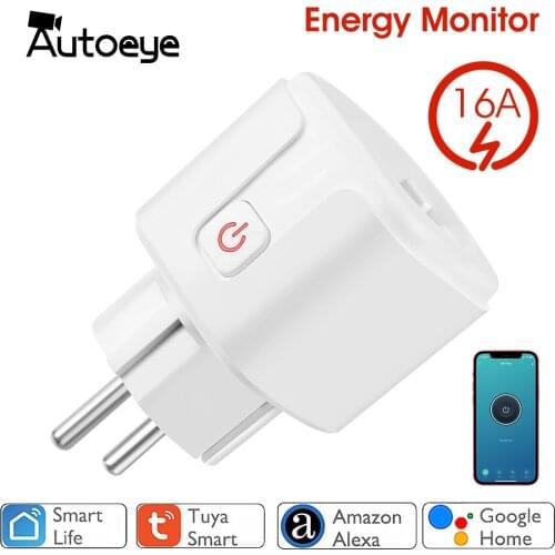 WiFi Smart Plug Socket EU UK BR US Power Monitor Timing Function Tuya Smart Life APP Control Works With Alexa Google Assistant