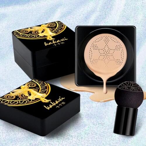 Mushroom Head Air Cushion Natural Moisturizing Oil Control Concealer Facial Blemish Concealer Foundation CC Cream for Women Girl