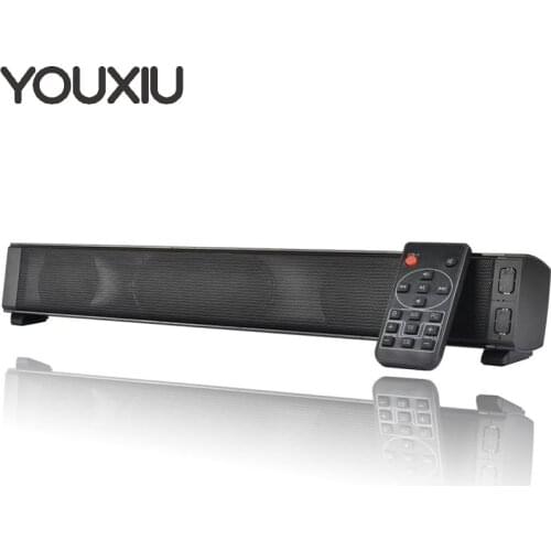 YOUXIU 20W Wired and Wireless Soundbar Stereo Speaker 3D Surround Sound Loudspeaker with Remote Control for PC/TV