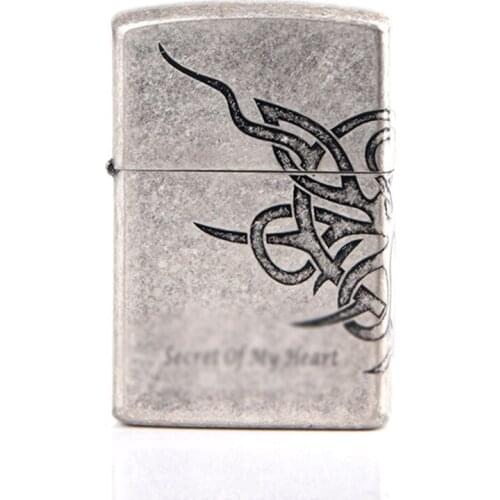 Zorro Kerosene Lighter Windproof Pure Copper Creative Retro Grinding Wheel Personality Valentines Day Gift