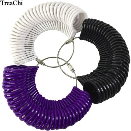 1Set Plastic US Gauge Finger Ring Sizer Jewelry Making Measurement Mandrel Standard Size Tool Ring Finger Sizer Gauge