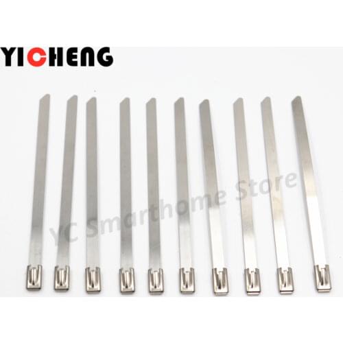 100Pcs steel cable tie 4.6MM self-locking cable tie metal tie 201/304/316 stainless steel material outdoor oxidation resistance