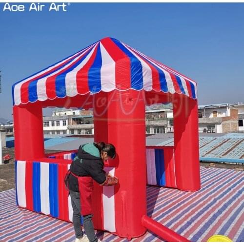 High quality square inflatable kiosk booth,ice cream concession tent/stand,carnival treat shop for candy sale